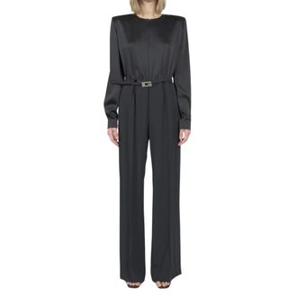 Gucci Dames, Jumpsuits & Playsuits, Zwart, Maat: L Satijn