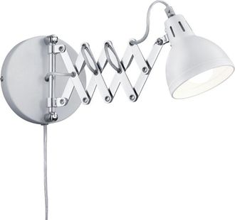 Trio Leuchten Trio Lighting - scissor applique forbice metallo cromato diffusore metallo bianco opaco l. max 53CM 1 luce attacco E14