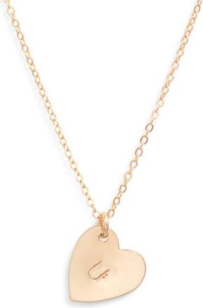 Set & Stones Sophia Initial Heart Pendant Necklace in Gold /U at Nordstrom