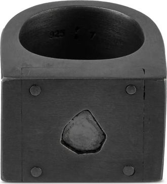 Parts Of Four Anello Plate Single in argento sterling - Nero