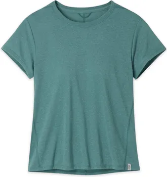 Stio | Womens Divide Tee Shirt Short Sleeve, Size Extra Small in Boundless Heather | Cotton