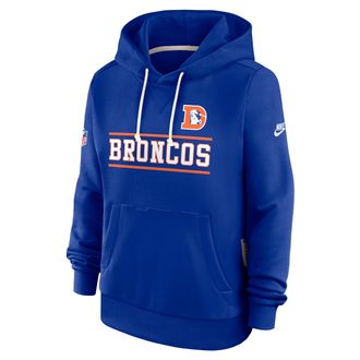 Nike Denver Broncos Sideline Standard Issue Alt Nike Womens Dri-FIT NFL Pullover Hoodie in Blue | 03C34DAQ8W-PT1