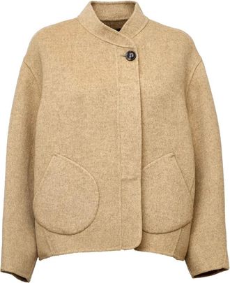 SOEUR Soeur - Windsor Jas - Dames - Jassen - Beige - Maat: M Wol