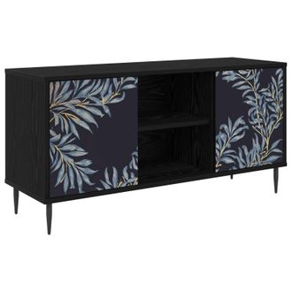 vidaXL Mueble De Tv Dokkum 102 X 33 X 51 Cm Roble Negro Vidaxl