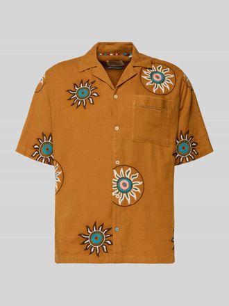 Scotch & Soda Relaxed Fit Freizeithemd aus Leinen-Viskose-Mix mit Brusttasche in Hazel, Gr&ouml;&szlig;e XXL