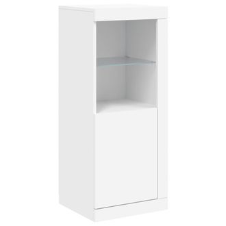 vidaXL Aparador Con Luces Led Blanco 41x37x100 Cm Vidaxl