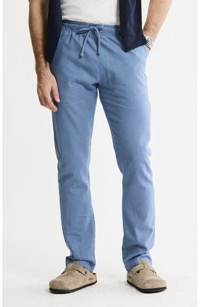 J.A.C.H.S. Linen Blend Drawstring Pants in Horizon Blue at Nordstrom, Size Xx-Large