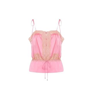Chlo&eacute; Tops, Dames, Roze, XS, Katoen, Camisole met trekkoord