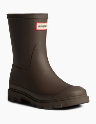 Hunter Mens Downpour Short Mens Wellingtons - Black - Size: 12