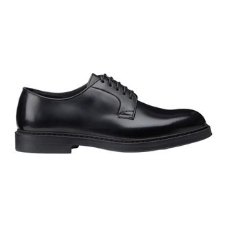 Doucal's Italiaanse leren zakelijke schoenen - Heren - Nette schoenen - Zwart - 45 EU - Leer - Schoenen