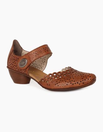 Rieker Womens Pia Womens Open Court Shoes - Brown - Size: 6.5