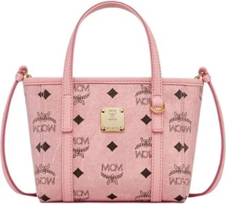 MCM Toni Top-Zip Shopper - Dames - Mini tas - Roze - ONE Size - Leer - Tassen