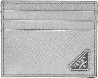 Prada Pre-owned Wallets, female, Gray, Size: ONE SIZE Pre-owned Leather Wallet