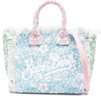 MC2 Saint Barth Mini Vanity floral-print fringed tote bag - women - Cotton - OS - Pink