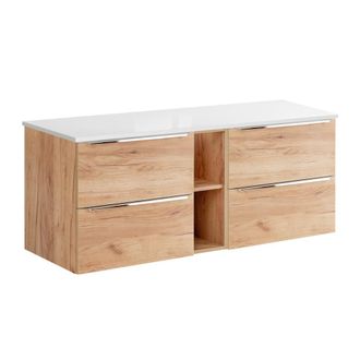 Petits Meubles Mueble bajo lavabo 140 cm 2 nichos tableros laminados madera