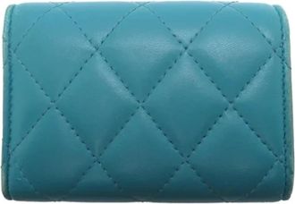 Chanel Pre-owned Wallets, female, Blue, Size: ONE SIZE Pre-owned Vintage Wallet