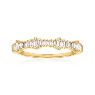 Ross-Simons Baguette Diamond Ring in 14kt Yellow Gold