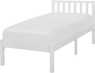 Beliani Cama individual de madera blanco 90x200