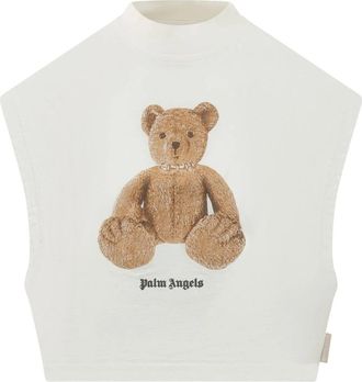 Palm Angels Bear Boxy Tank Top - Dames - Tops zonder mouwen - Veelkleurig - M - Katoen - Tops