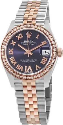 Rolex Datejust 31 Aubergine Dial Automatic Ladies Steel and 18kt Everose Gold Jubilee Watch 278381AURDJ