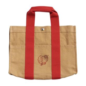 Sky High Farm SKY High Farm, Tassen, Heren, Beige, ONE Size, Katoen, Mini Ice Cream Geweven Tote Tas