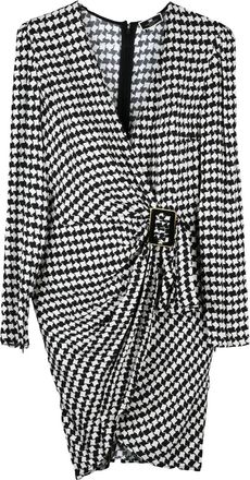 Elisabetta Franchi Black/White Ruched Dress