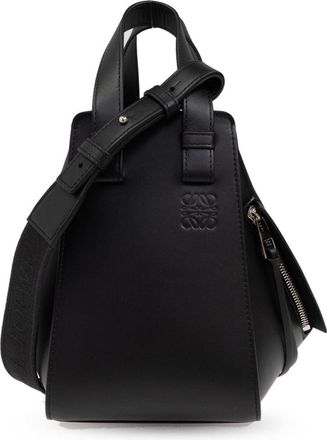 Loewe Hammock tote bag - women - Satin/Calf Leather - One Size - Black