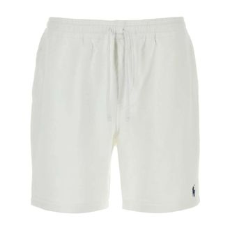 Polo Ralph Lauren Casual Shorts, male, White, Size: L Drawstring Logo Shorts