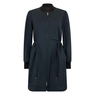 Moorer Light Jackets, female, Blue, Size: L Amarilli Long Coat