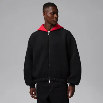Nike Jordan Mens Jordan Flight Pullover Hoodie in Black | IO2339-010