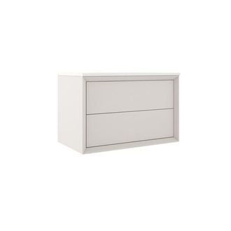 Saniclass Prime Core Wastafelonderkast - 80x55x45cm - 2 lades - push to open - MDF - mat cotton (beige)
