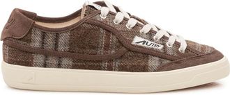 Autry Dark Brown Textured Vintage Sneakers