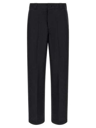 Prada Black Relaxed Flat Front Pants