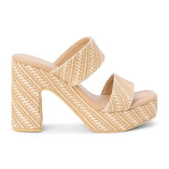 Matisse Footwear Womens Gem Platfrom Heels In Tan