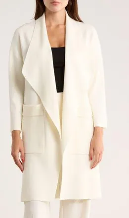 By Design Andrea Open Front Long Cardigan in Egret at Nordstrom Rack, Size X-Large