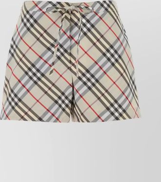 Burberry embroidered cotton poplin short shorts