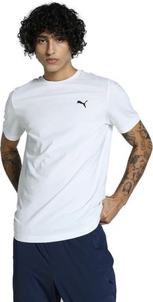 Puma Mens Essentials Small Logo T-Shirt White Size M
