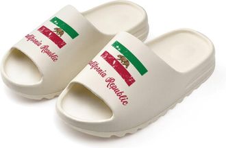 Generic California Republic Bear Slides for Women Men Soft Thick Bottom Coconut Slippers Sandals for Bathroom Beach