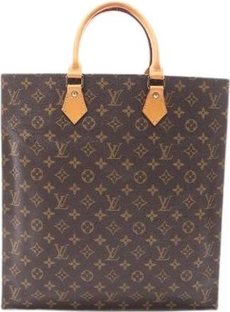 Louis Vuitton Pre-owned Tote Bags, female, Brown, Size: ONE SIZE Pre-owned Sac Plat Monogram Coated Canvas Tote Bag