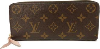 Louis Vuitton Brown Monogram Pink Rose Ballerine Monogram Canvas Leather Long Wallet (Bi-Fold) (Pre-Owned)