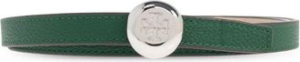 Tory Burch Romy Reversible Belt - Dames - Riemen - Groen - XS - Leer - Accessoires