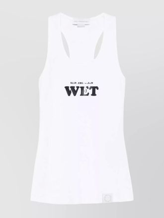 Stella McCartney wet tank top slippery when graphic print