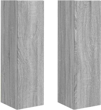 vidaXL Mueble De Tv Montado En La Pared 2 Pcs Gris Sonoma Vidaxl