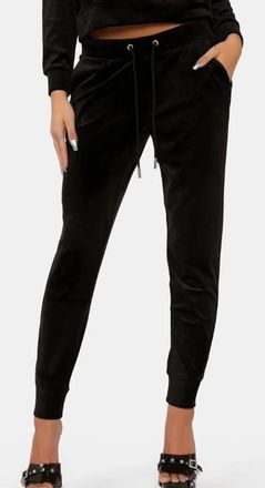 Juicy Couture Velour Embelished Jogger In Black