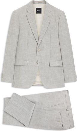 BOSS Two-piece slim-fit suit in cotton and virgin wool