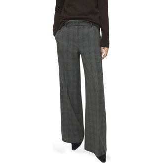 Mango High Waist Wide Leg Pants in Grey at Nordstrom, Size 2