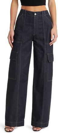 AG - Adriano Goldschmied x EmRata Amia Wide Leg Cargo Jeans in Prince St at Nordstrom Rack, Size 30