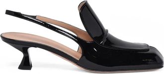 Sportmax Black Patent Leather Chanel Pumps