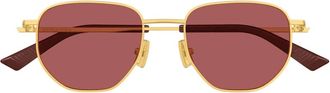 Bottega Veneta Pantos Zonnebril - unisex - Zonnebrillen - Geel - 52 MM - Accessoires