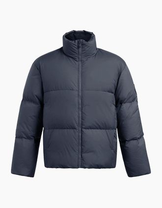 Under Armour Mens Solid Patterned Down Puffer Jacket - Grey - Size: 38/Regular